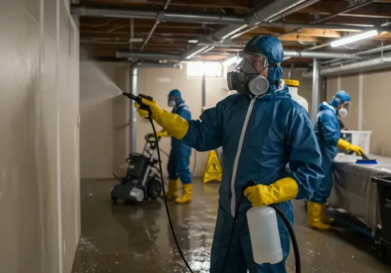 Basement Sanitization and Antimicrobial Treatment process in Athens, AL